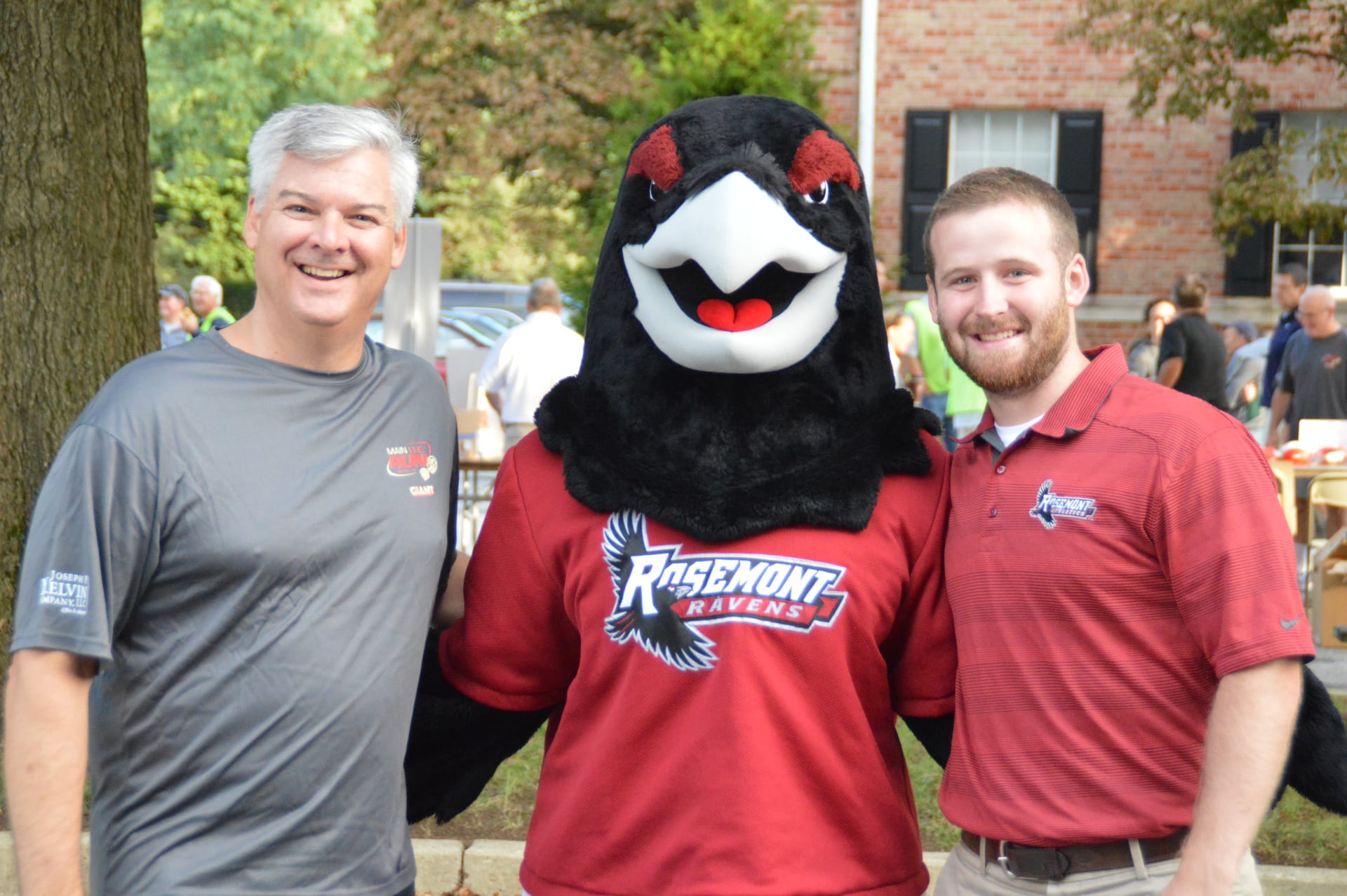 With Rosemont mascot
